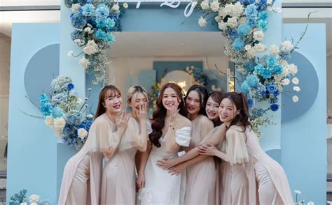 Áo dài bưng quả nữ hồng nude đính ngọc trai BNU NiNiStore