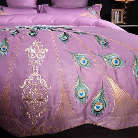 Chic Embroidery Luxury Bedding Set Queen King Size Duvet Cover Bed