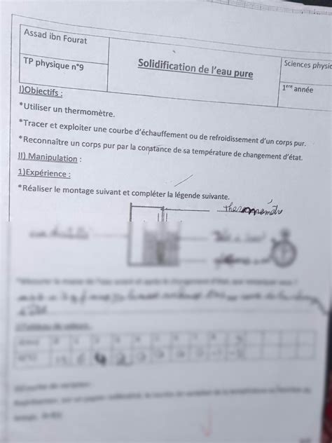 SOLUTION Cours Physique Solidification De L Eau Pure Partie 1