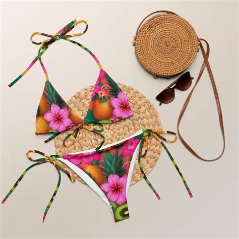 Tropical Floral Bikini Set For Women Vibrant Beachwear For Summer Vacations Etsy