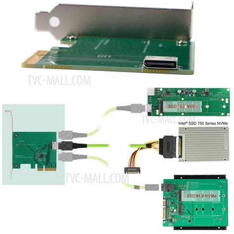 PCI E 3 0 X4 To Oculink SFF 8612 SFF 8611 Host Adapter For PCIe SSD