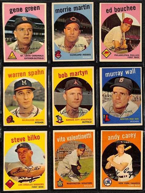 Lot Detail Topps Baseball Near Complete Card Set W Mantle Bvg