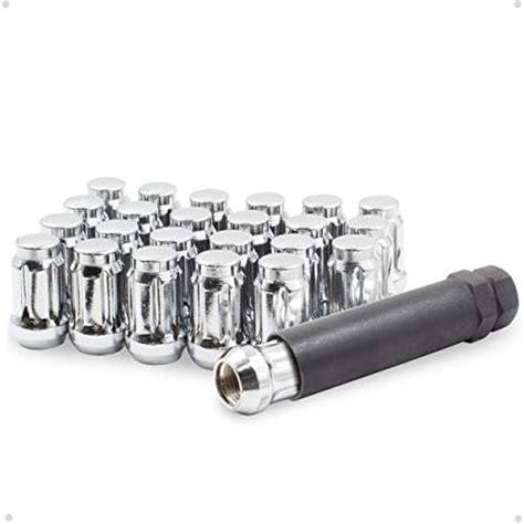 Wheel Accessories Parts Set Of 24 14x15 Lug Nuts Spline Chrome Bulge Acorn Open End Small