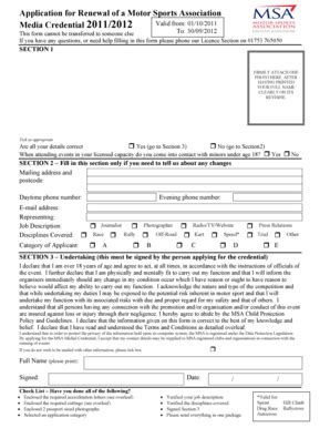 Fillable Online Msauk Application For Renewal Of A Motor Sports