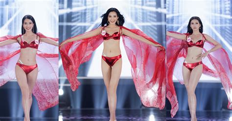 Top Hoa hậu Việt Nam trình diễn bikini nóng bỏng