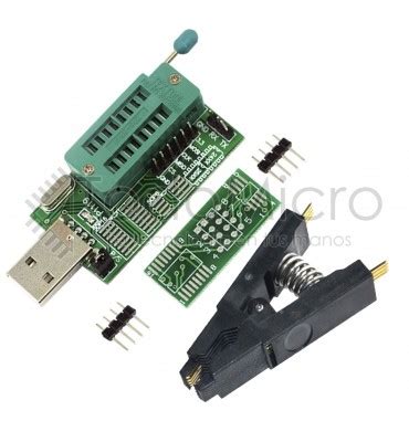 Combo Programador Usb Ch341a Pinza Cable Bios Eeprom