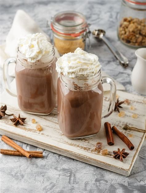 Premium Photo Hot Chocolate With Whipped Cream