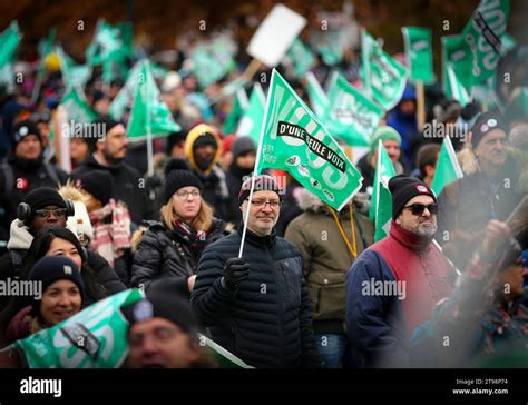Montreal, Quebec, Canada. 23rd Nov, 2023. Four unions known by their