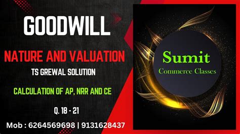 Class 12 Account Ts Grewal Solution 2024 25 Goodwill Nature