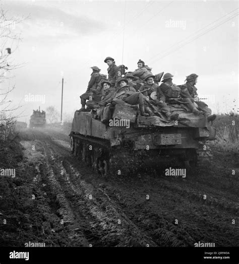 The British Army In North West Europe A Sherman Tank Carrying