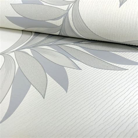 AS Creation Floral Leaf Pattern Wallpaper Embossed Glitter Stripe Motif