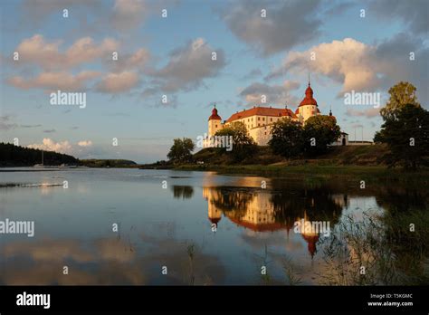 Lacko Castle / Läckö Slott at dusk - a medieval baroque castle in Sweden, located on Kållandsö ...