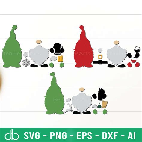 Gnome Wine Svg Gnome Beer Svg Gnome Coffee Svg Christmas Gnome