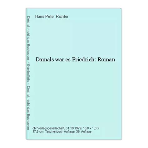 Damals War Es Friedrich Roman Richter Hans Peter Eur Picclick It