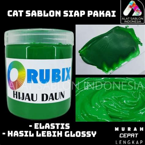 Jual CAT SABLON PASTA GL RUBBER WATER BASED CAT AKRILIK HIJAU DAUN