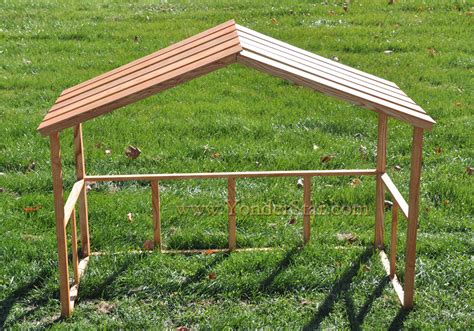 Wooden Stable for Large Outdoor Nativity Set - Yonder Star Christmas ...