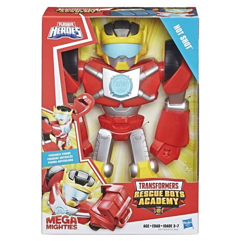Playskool Heroes Transformers Rescue Bots Academy Mega Mighties Figura de acción de Hot Shot