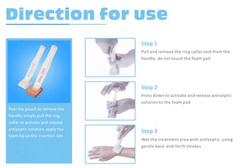 Antiseptic Chg Prep Swab Applicator Sterile Chg Prep Applicator