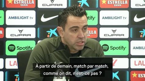 Football Esp Barça Xavi « La Course Au Titre Nest Pas Perdue