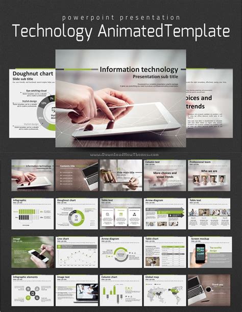 Technology Animated template | Powerpoint slide templates, Technology ...