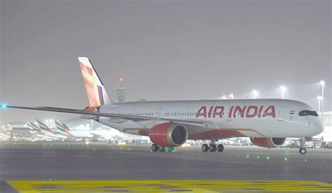 Air Indias Flagship Airbus A350 Lands In Dubai Air Indias Flagship