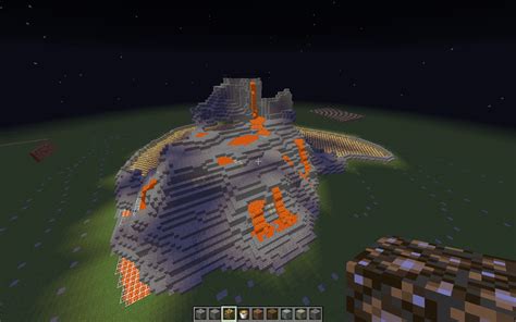 Building a volcano from scratch to then put on my Skyblock island (work ...