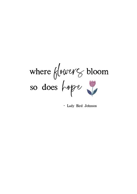 Where flowers bloom so does hope printable art quote Etsy 日本