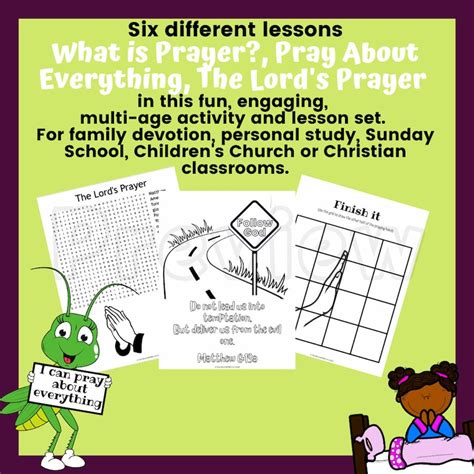 All About Prayer With The Lord S Prayer Lesson And Activity Set