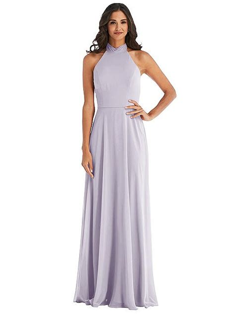 High Neck Halter Backless Maxi Dress The Dessy Group