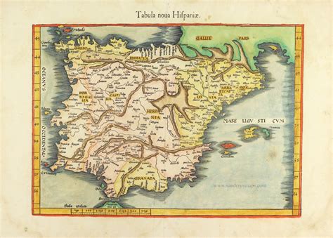 Iberian Peninsula Spain Portugal After Martin Waldseem Ller