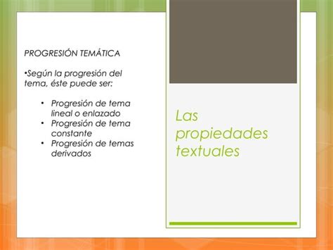 Las Propiedades Textuales Ppt