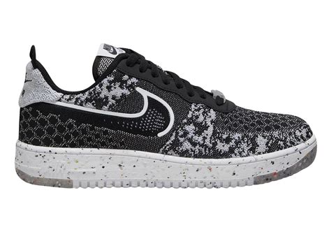 Nike Air Force 1 Crater Flyknit Black White DM0590-001 - KicksOnFire.com