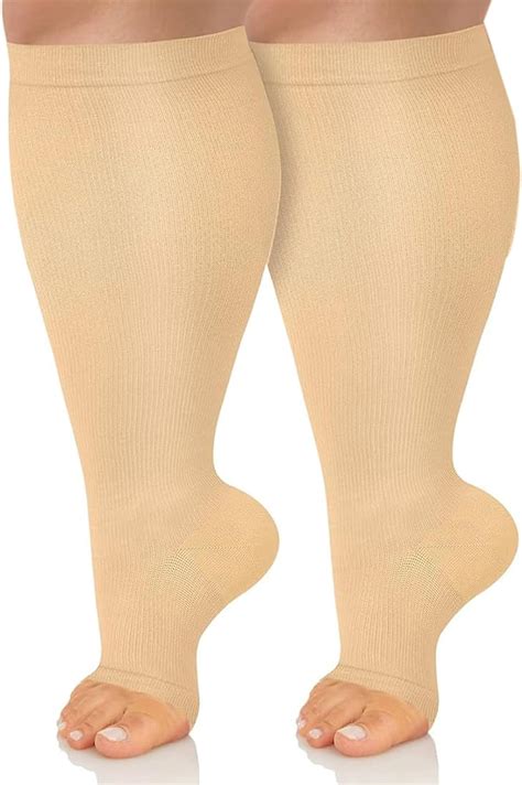 Haoxyo Plus Size Compression Socks For Men And Women Flight Socks For Women Wide Calf