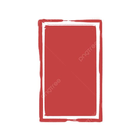 Red Seal Clipart Vector Red Rectangular Seal Background Red Seal