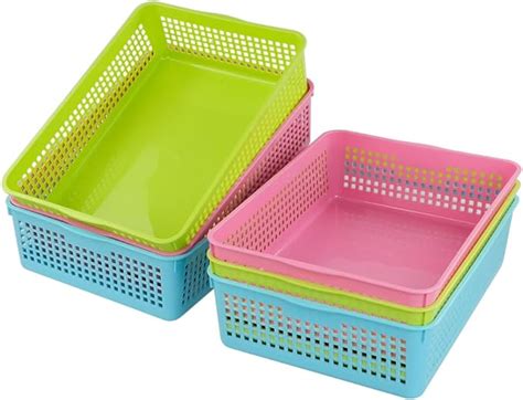 Ponpong Plastic Storage Baskets Tray Plastic Classroom