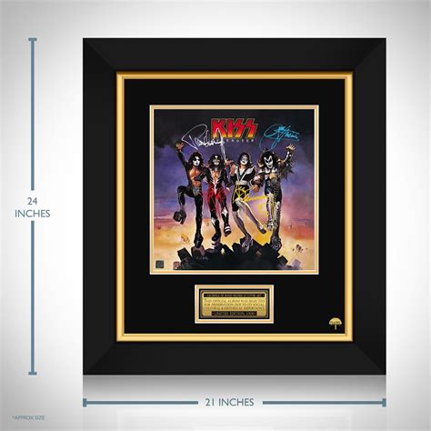 Kiss Destroyer Lp Cover Limited Signature Edition Custom Frame Rare T