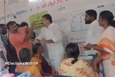 Andhra Pradesh Mla From Jagan Reddys Party Slaps Voter In Polling