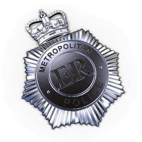 3d Uk Police Helmet Badge