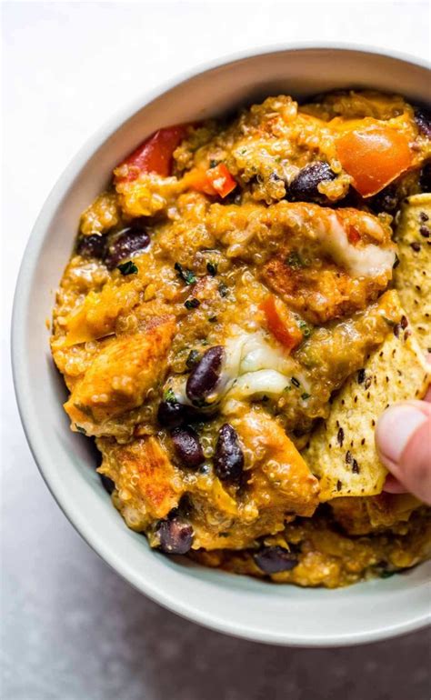 Easy Mexican Chicken Quinoa Casserole Recipe Pinch Of Yum