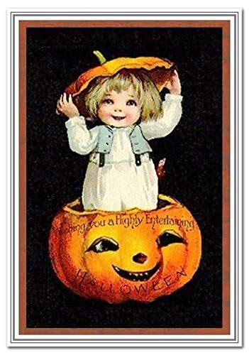 Vintage Halloween Card - Old Fashioned Victorian Design - Kids Family ...