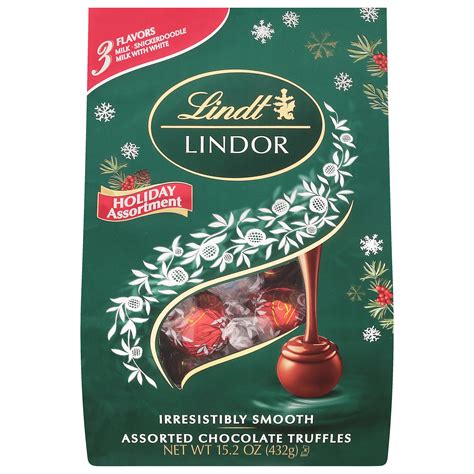 Lindt Lindor Assorted Chocolate Truffles Christmas Candy - Shop Candy at H-E-B