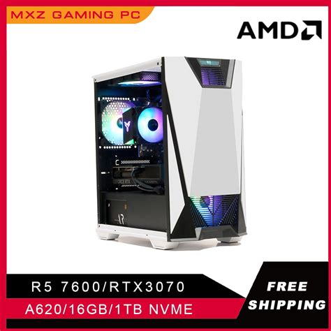 Mxz Gaming Pc Ryzen 5 7600 Rtx40703070 1tb Nvme Desktop Computer For System Unit Pc Customize