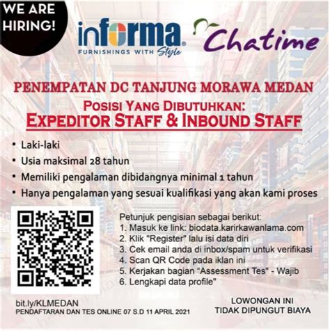 Info Loker Medan Terbaru Staff Expeditor Dan Inbound Informa Medan