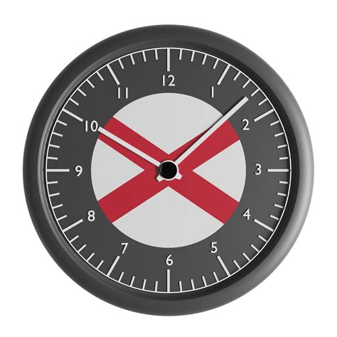 Free Wall Clock With The Flag Of Alabama Png With Transparent