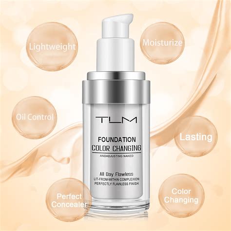 TLM Base que cambia de color corrector que cambia de color de maquillaje nude base líquida