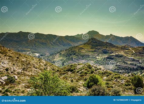 Mountains Landscape and Coast View, Spain Stock Image - Image of valley ...