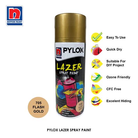 Pylox Lazer Spray Paint Flash Gold No Nippon Shopee Philippines