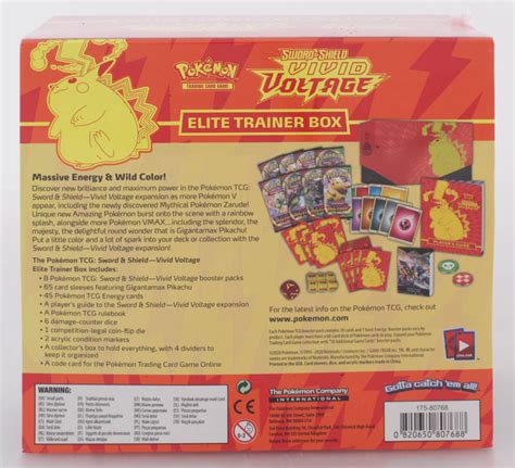 Pokemon Tcg Sword Shield Vivid Voltage Elite Trainer Box With