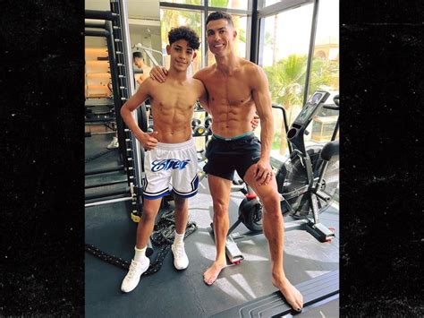 Cristiano Ronaldo Year Old Son Show Off Shredded Abs After Workout