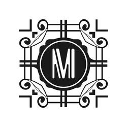 Art Deco Modern Monogram Royalty Free Vector Image